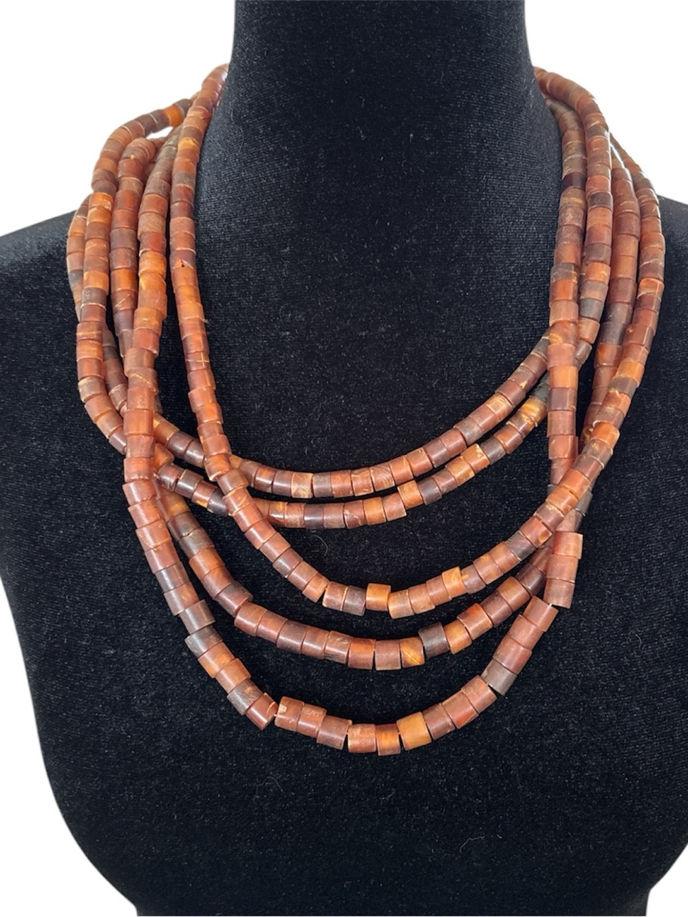 Multi-Strand Brown Bead Necklace - Women Jewelry